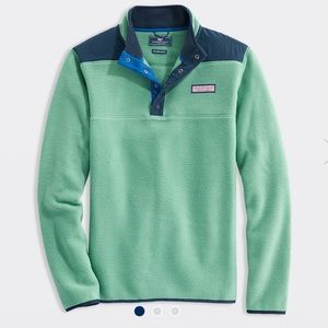 Vineyard Vines Mens Green Fleece Shep Pullover - L